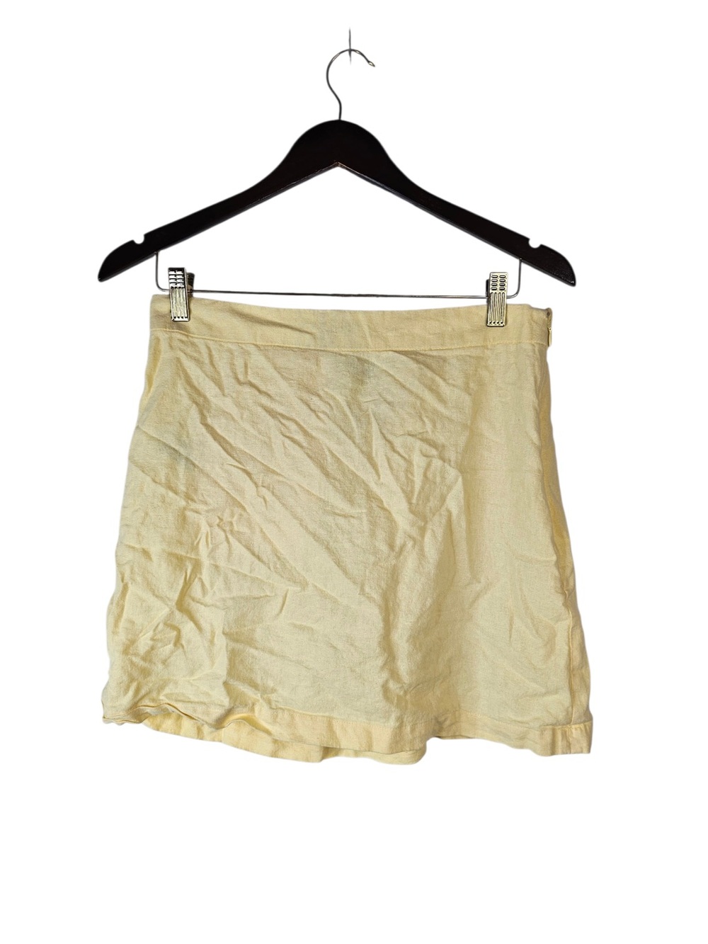 Old Navy Women's Butter Yellow Linen Blend Mini Skirt Small - Picture 2 of 6